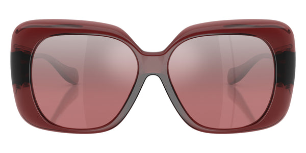 Transparent Red / Pink Mirrored Silver Gradient / 57-14-140