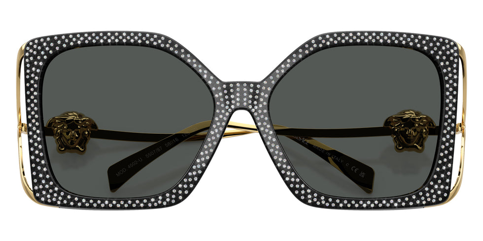 Versace VE4502U 550787 58 - Black Strass Crystal / Dark Gray #id:ve4502u550787_s:102120