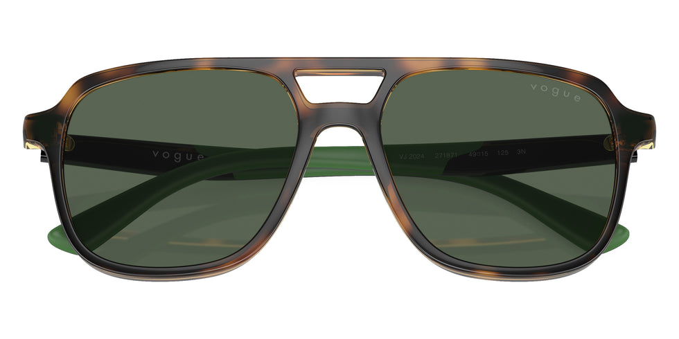 vogue eyewear VJ2024 271871 49 - Total Dark Havana/Black/Dark Green Rubber / Dark Green