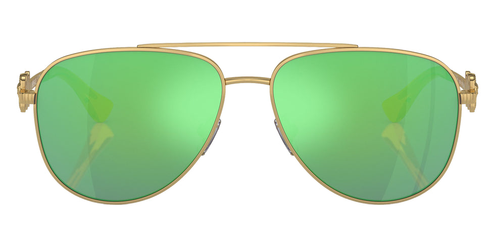 VERSACE VK2002 10023R 52 - Gold / Light Green Mirrored Green