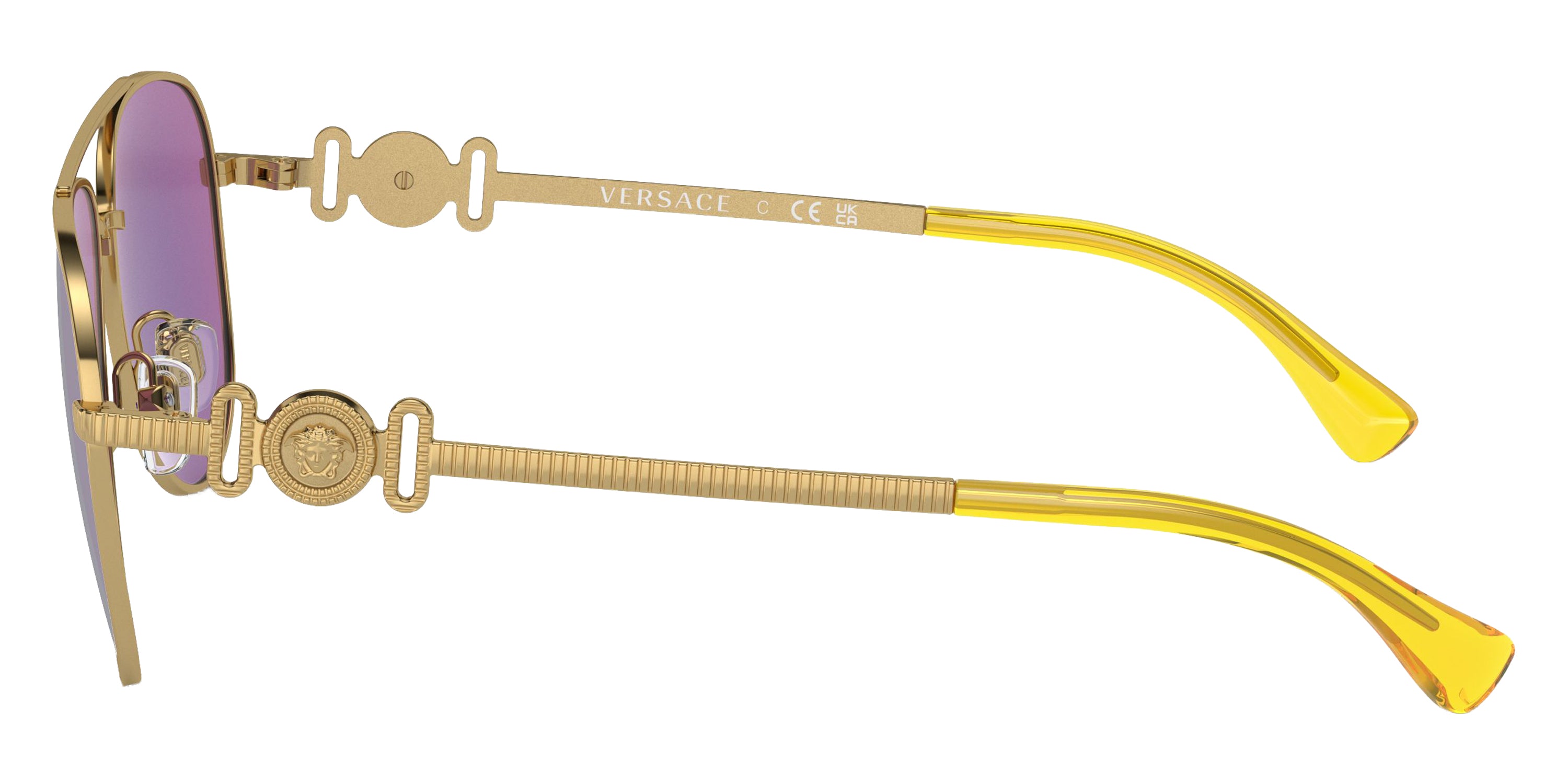 VERSACE VK2002 10023R 52 - Gold / Light Green Mirrored Green