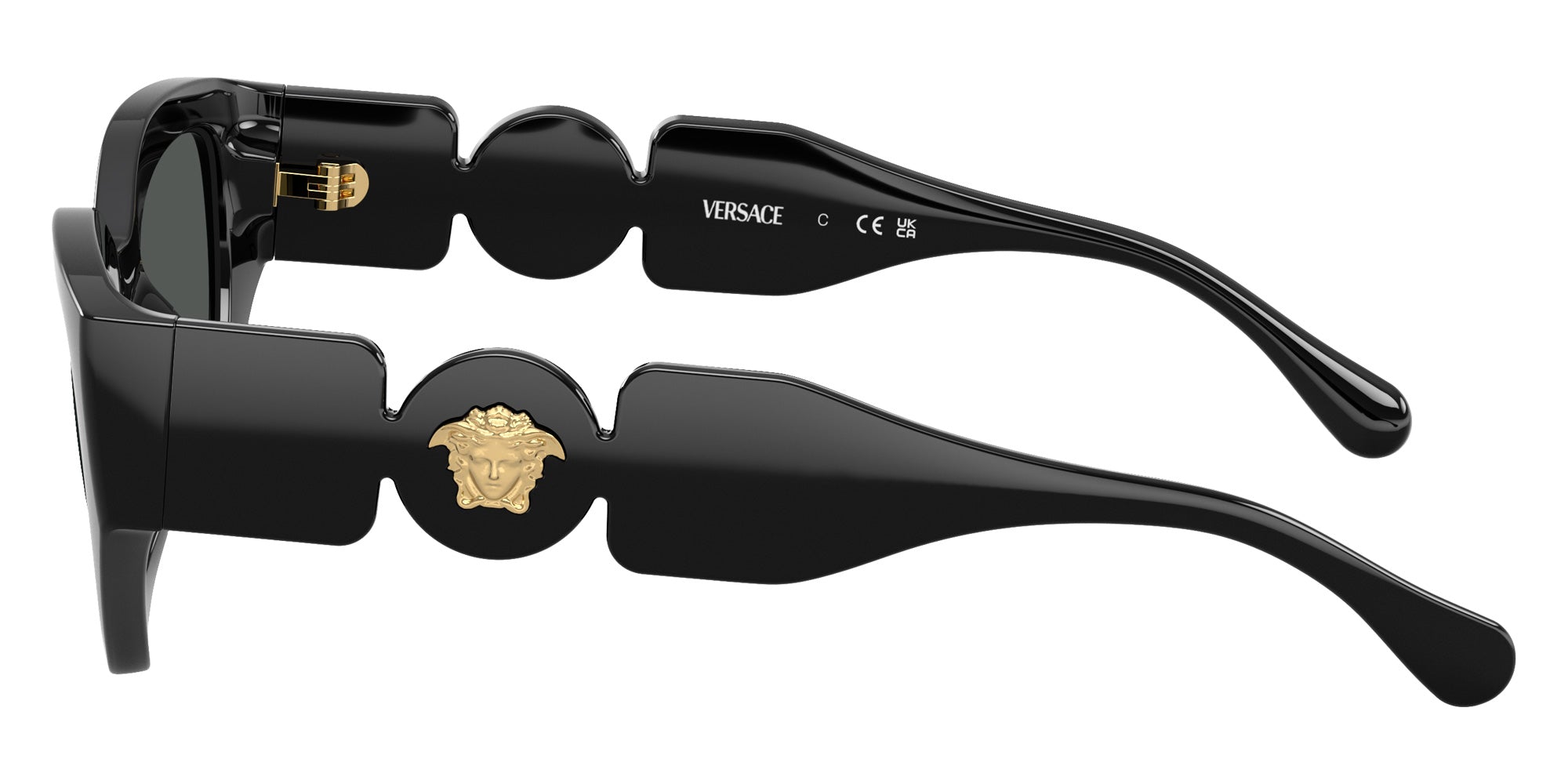 希少☆VERSACE ヴェルサーチ NYLON SETUP Y2K メデューサ VERSACE VK4007U Irregular Sunglasses | EyeOns.com