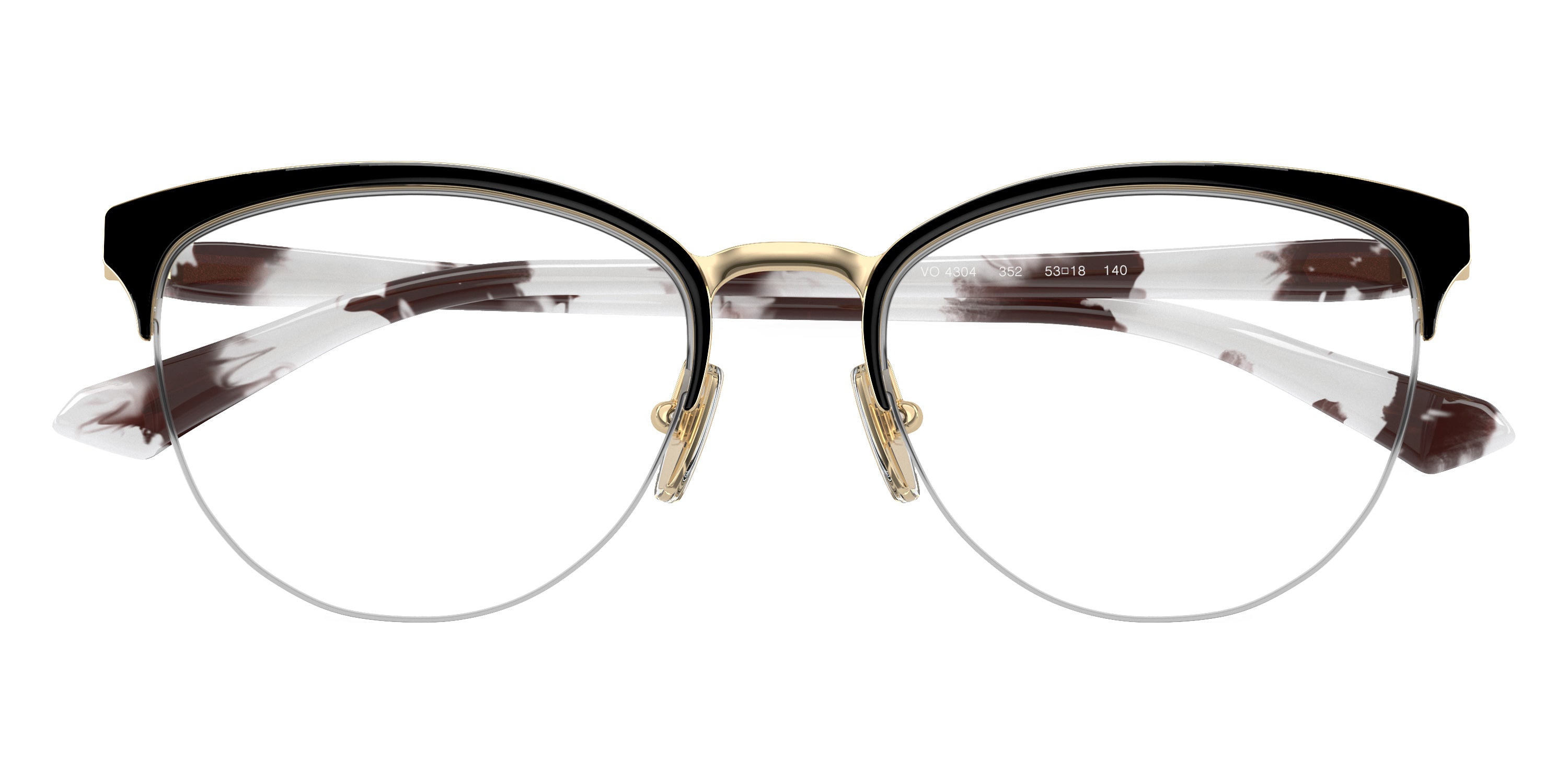 vogue eyewear VO4304 352 51 - Top Black/Pale Gold/Ivory Tortoise