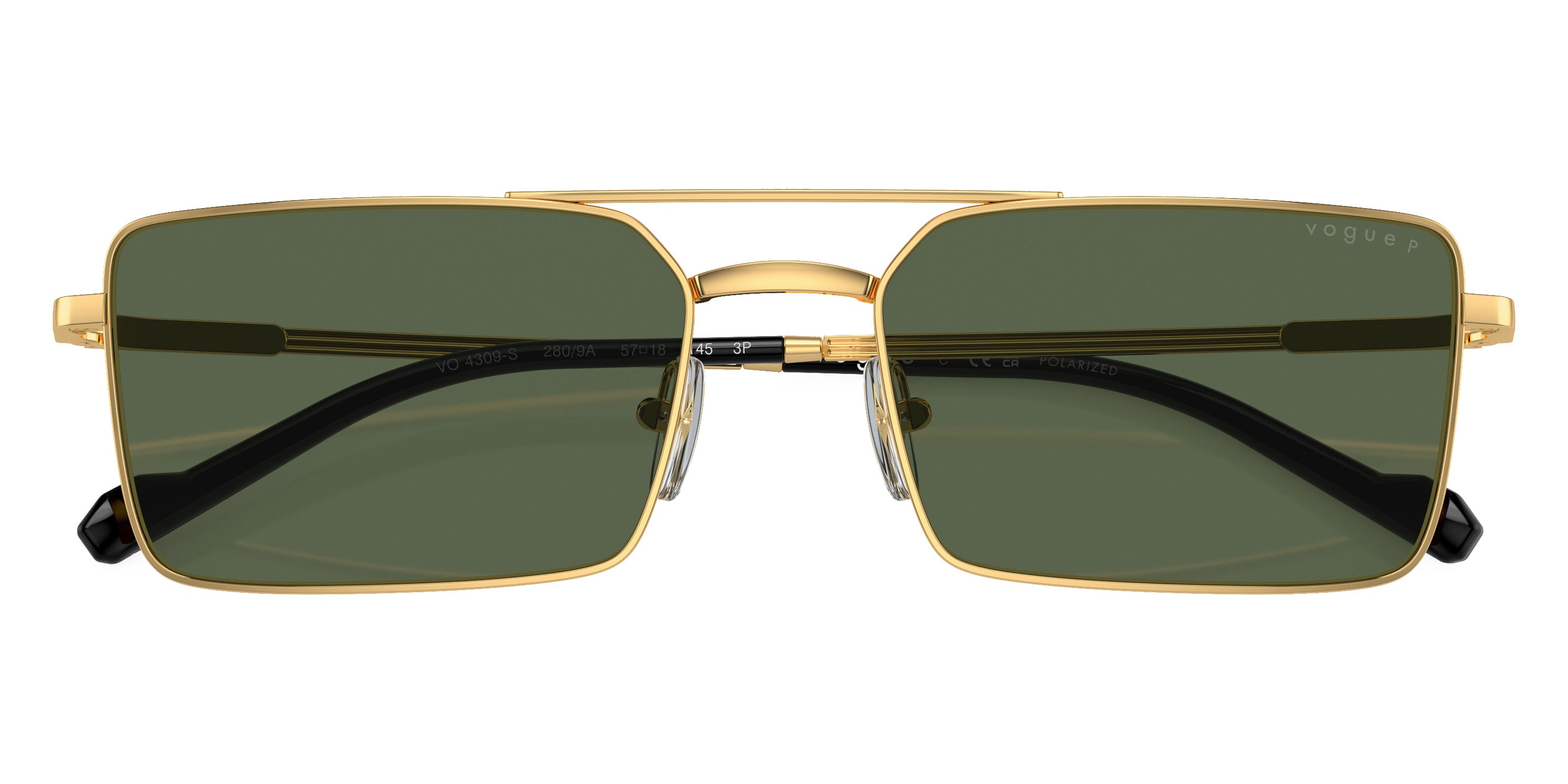 vogue eyewear VO4309S 280/9A 55 - Gold / Dark Green Polarized