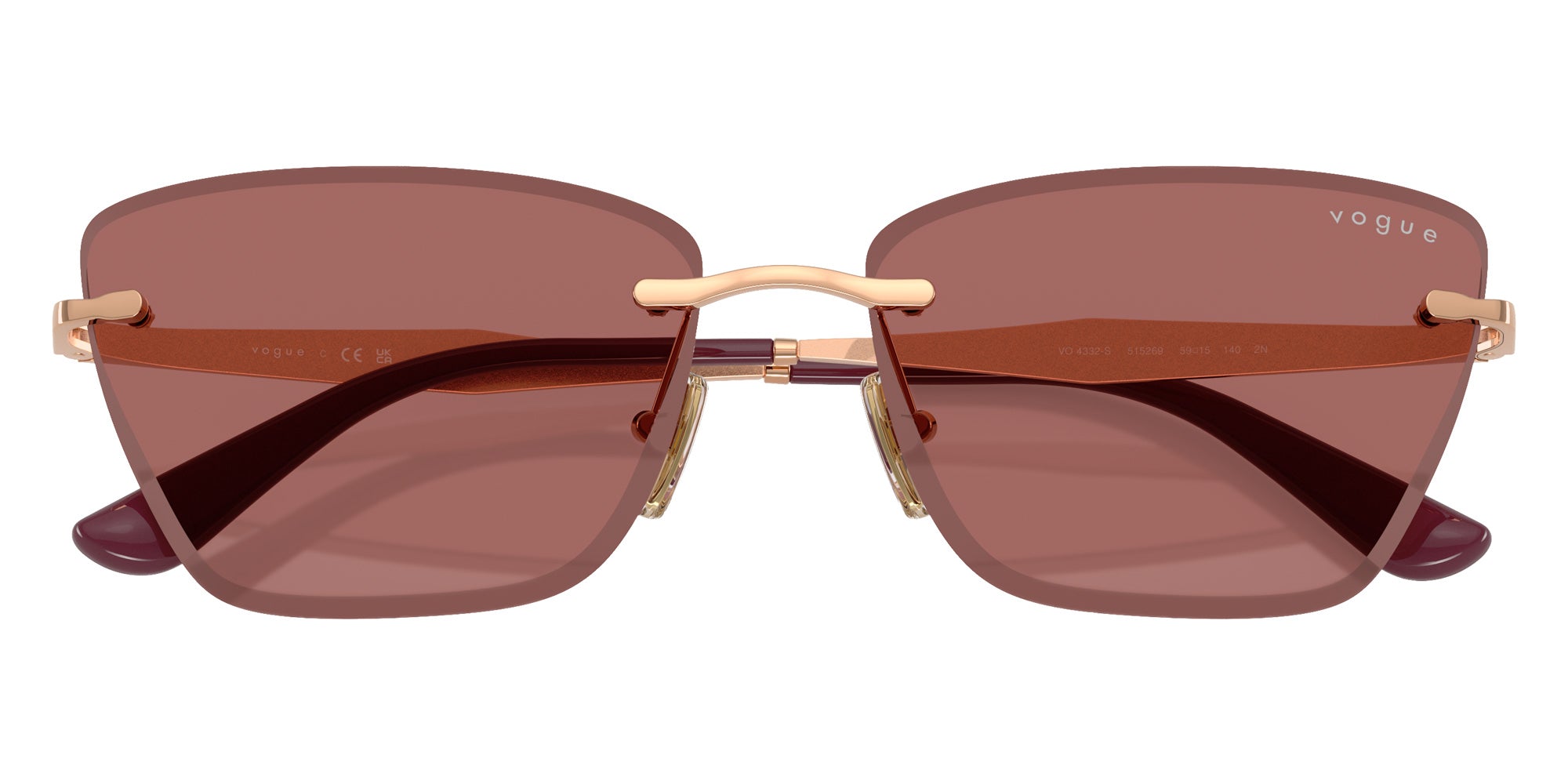 vogue eyewear VO4332S 515269 59 - Rose Gold / Dark Purple #id:vo4332s515269_s:100125