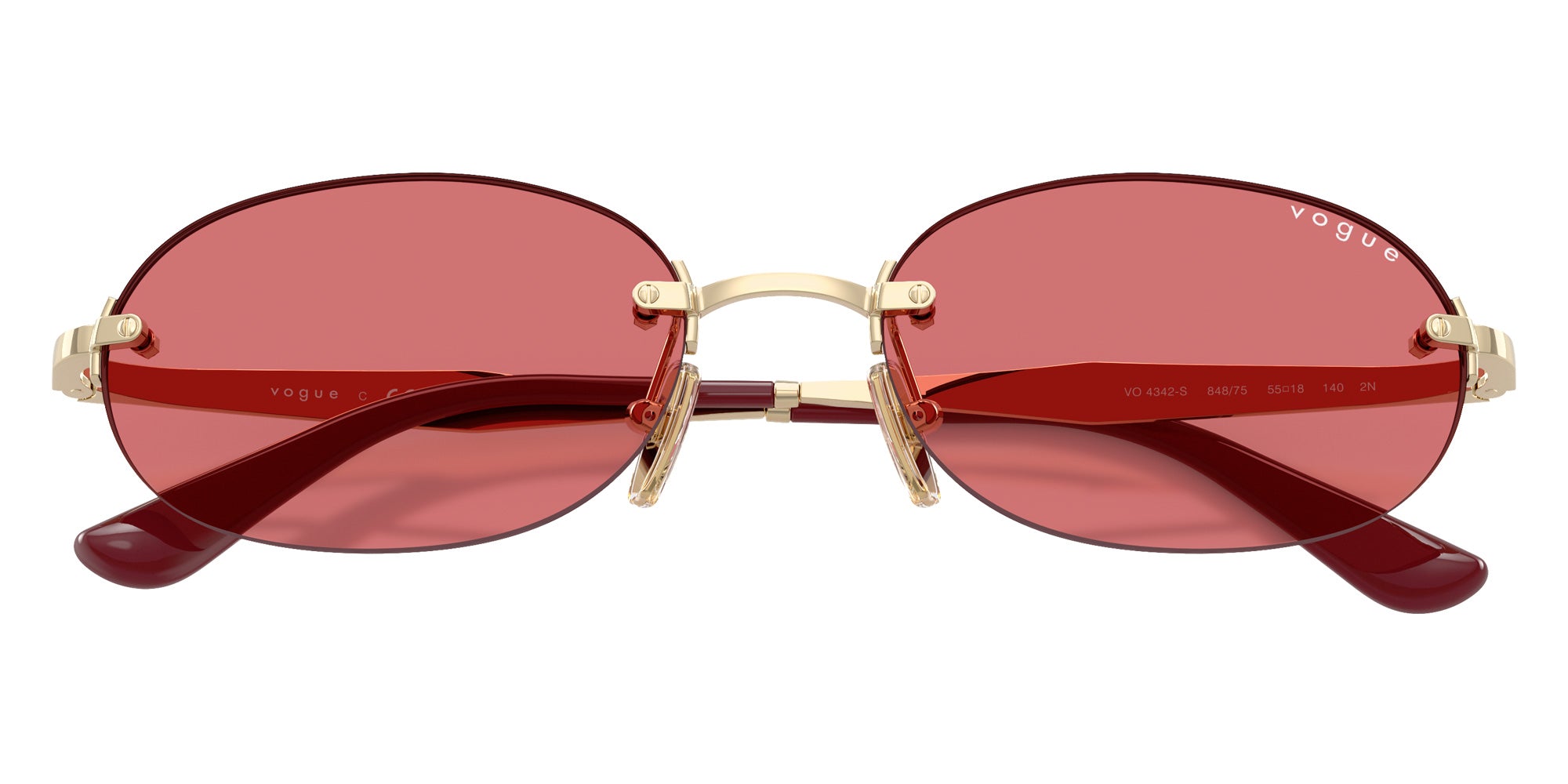 vogue eyewear VO4342S 848/75 55 - Pale Gold / Red #id:vo4342s84875_s:108125