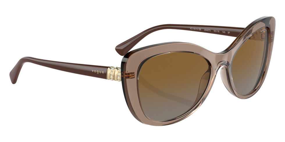 vogue eyewear VO5515SB 2940T5 55 - Transparent Brown / Polarized Brown Gradient #id:vo5515sb2940t5_s:100120