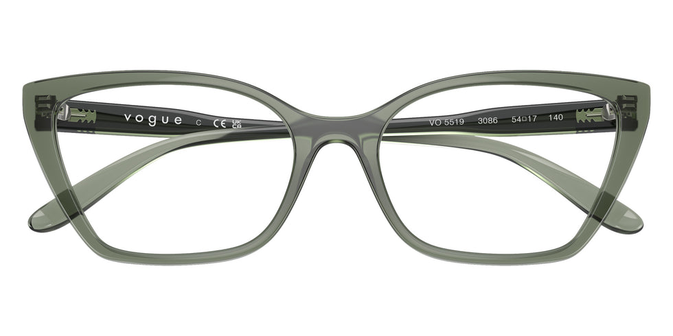 vogue eyewear VO5519 3086 52 - Transparent Mallard Green #id:vo55193086_s:100125
