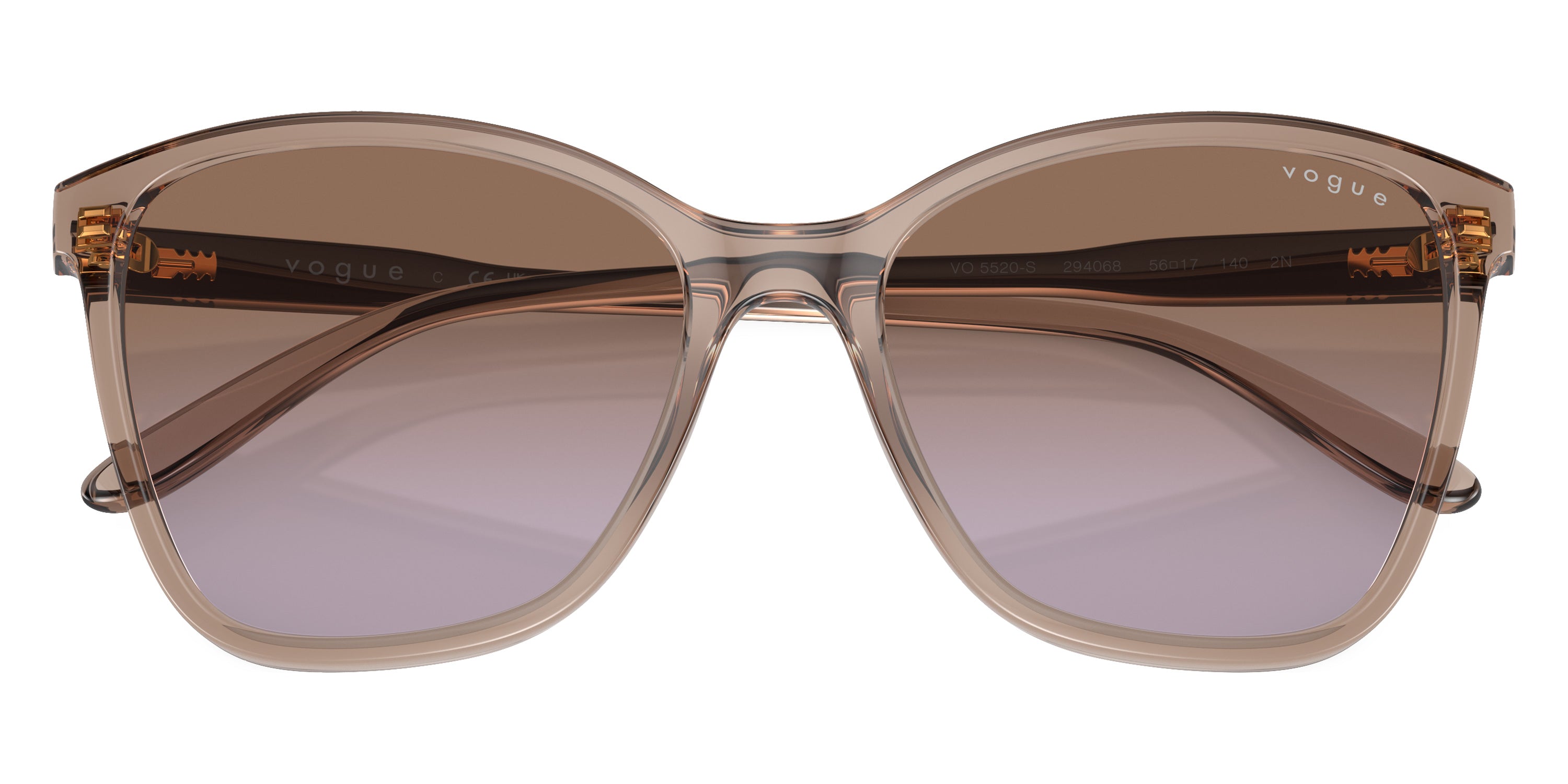 vogue eyewear VO5520S 294068 56 - Transparent Caramel/Brown Gradient Caramel / Violet Gradient Brown
