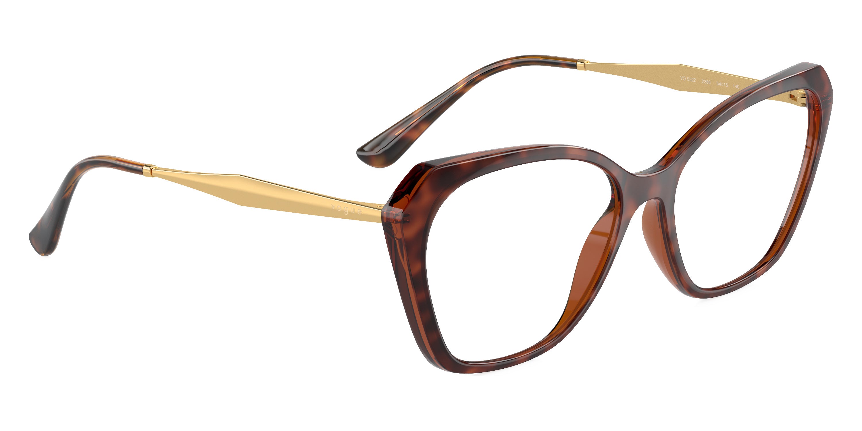 vogue eyewear VO5522 2386 52 - Top Dark Havana/Light Brown/Gold