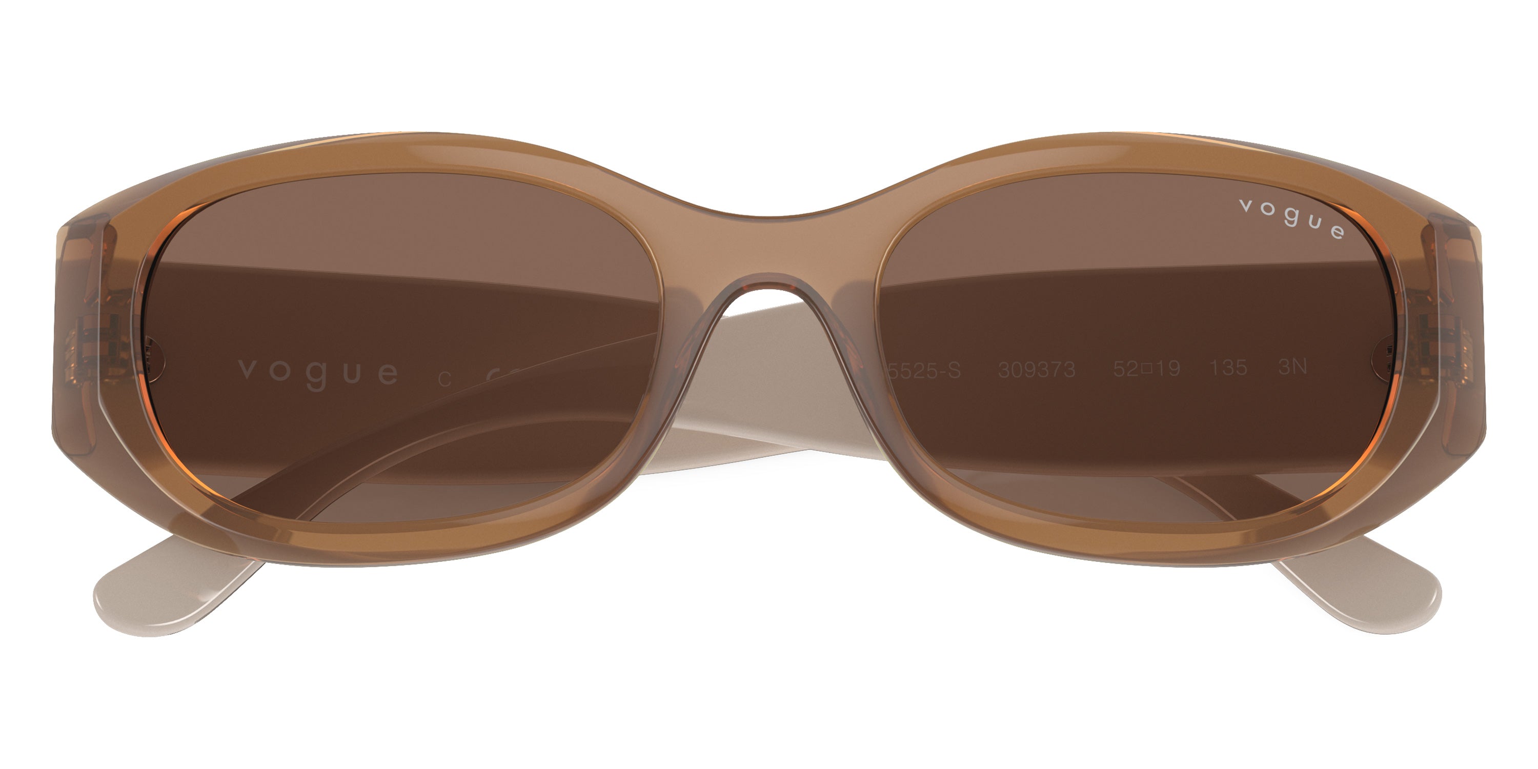 vogue eyewear VO5525S 309373 52 - Opal Brown/Full Light Gray / Dark Brown