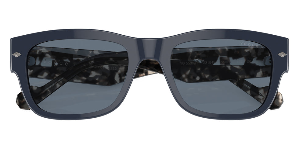 vogue eyewear VO5530S 23194Y 55 - Full Dark Blue/Tortoise Gray / Blue Polarized