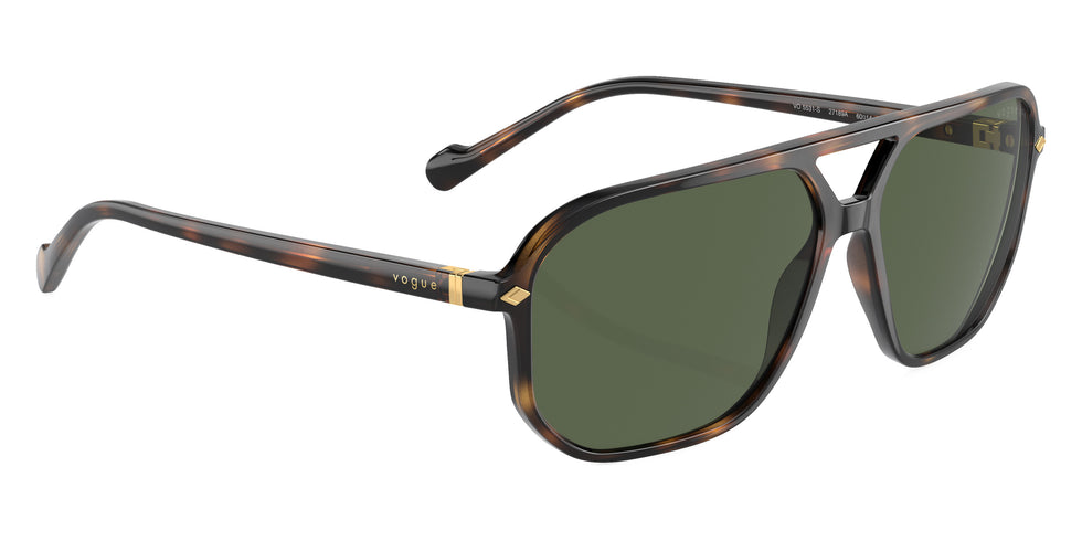 vogue eyewear VO5531S 27189A 60 - Total Dark Havana / Dark Green Polarized