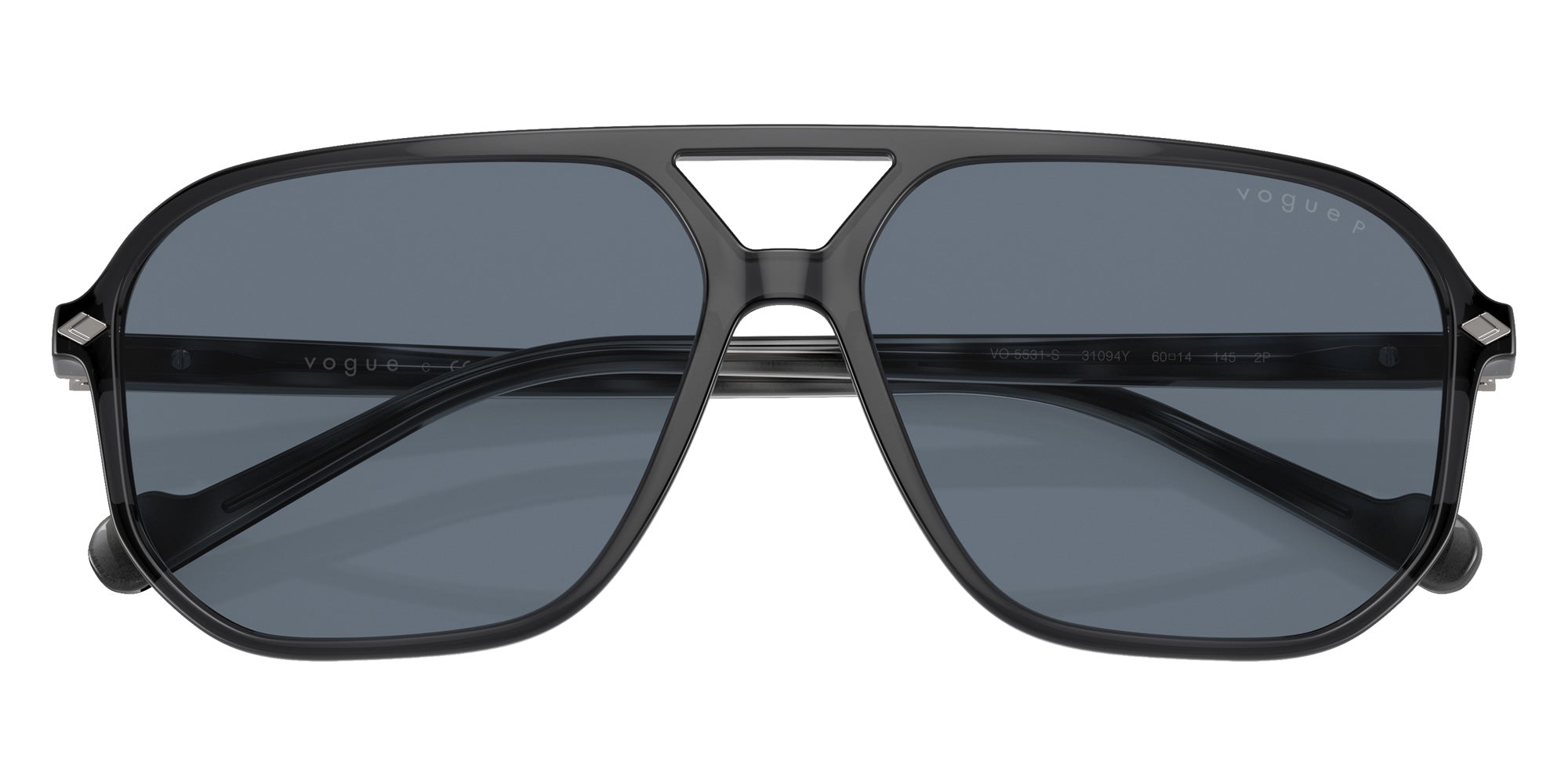 vogue eyewear VO5531S 31094Y 60 - Transparent Dark Gray / Blue Polarized #id:vo5531s31094y_s:100125