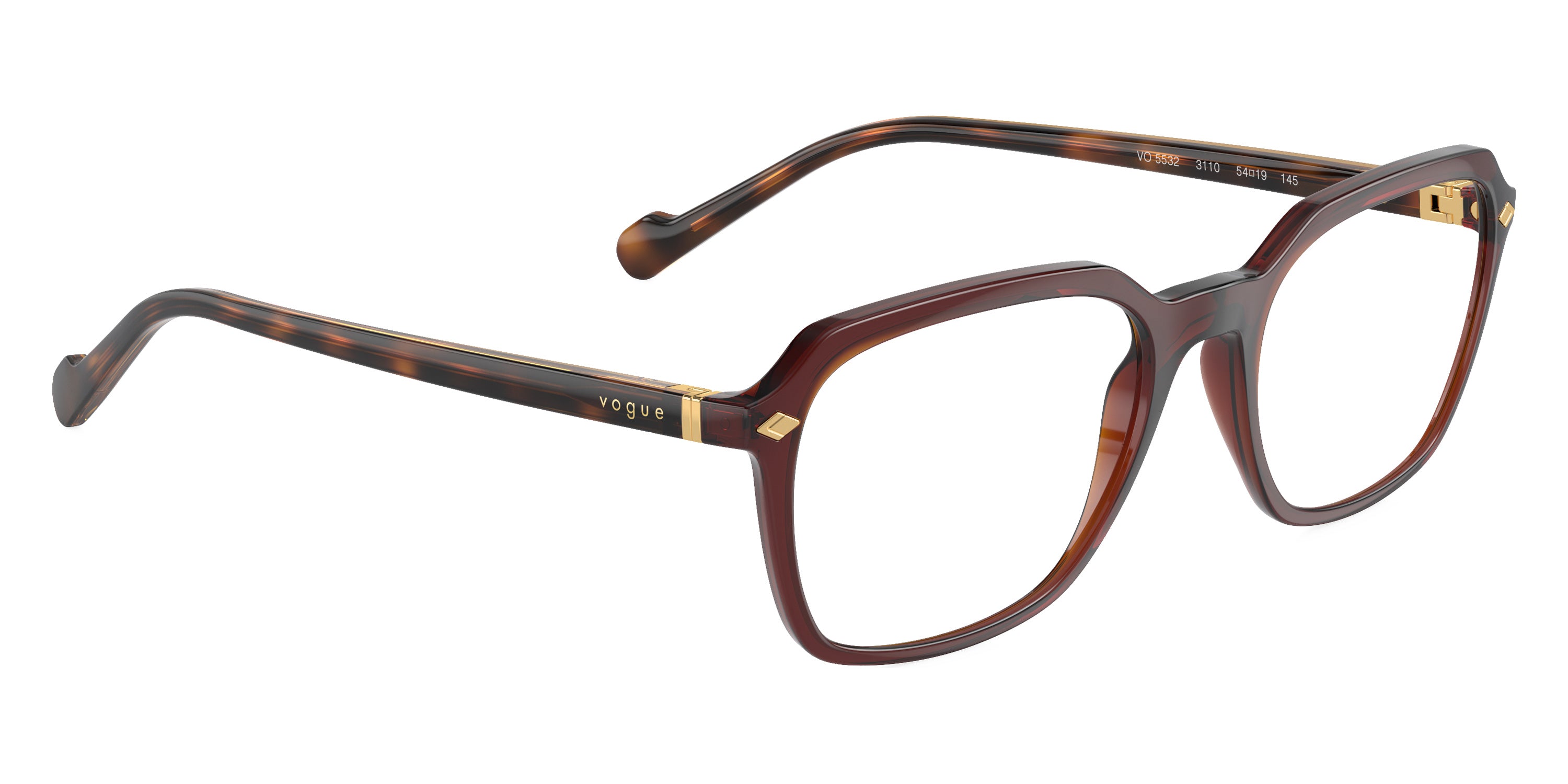 vogue eyewear VO5532 3110 52 - Transparent Dark Brown/Dark Havana