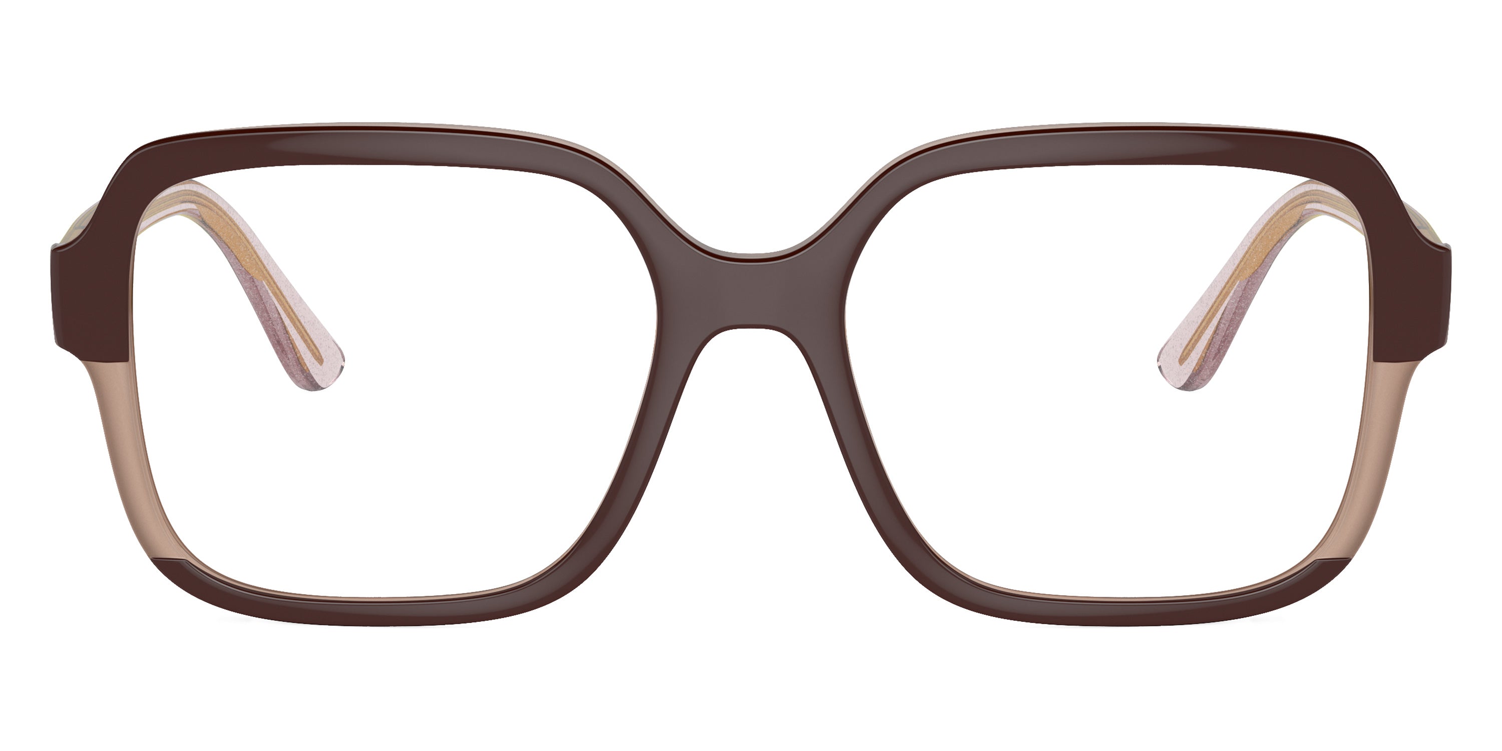 vogue eyewear VO5555F 3153 54 - Top Brown/Milky Brown/Transparent Rose Glitter