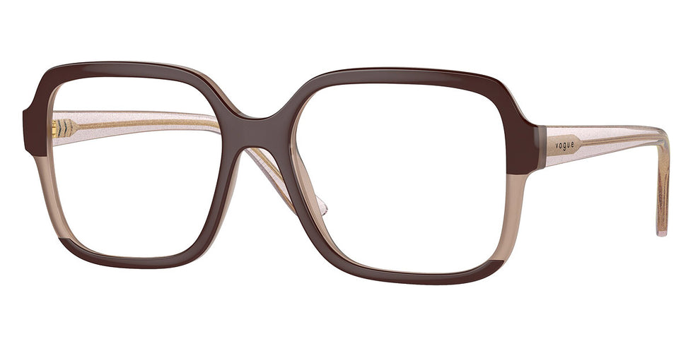 vogue eyewear VO5555F 3153 54 - Top Brown/Milky Brown/Transparent Rose Glitter
