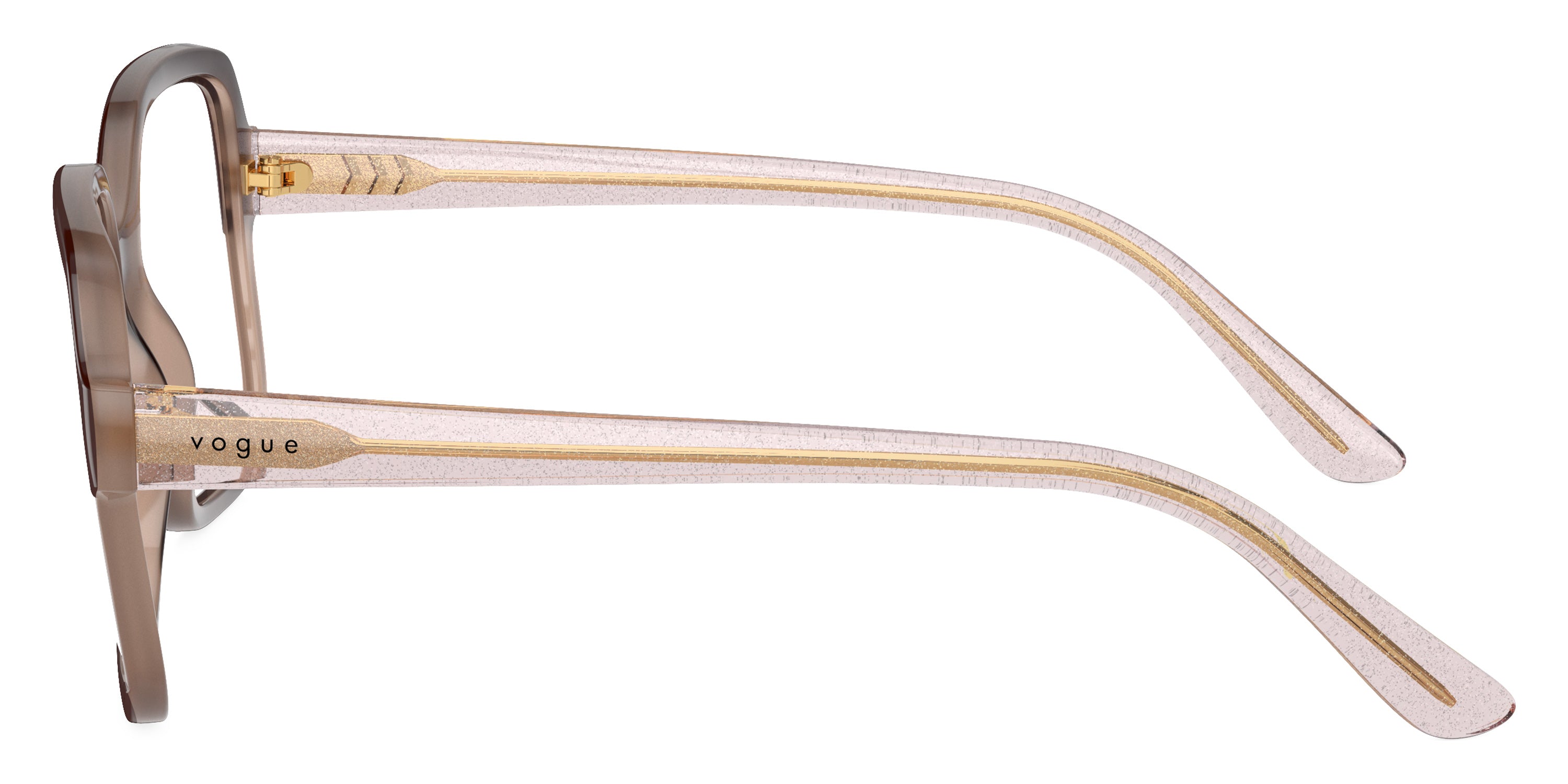 vogue eyewear VO5555F 3153 54 - Top Brown/Milky Brown/Transparent Rose Glitter