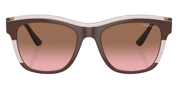 Transparent Rose Glitter/Full Brown / Pink Gradient Brown / 54-19-140