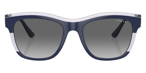 Transparent Lilac Glitter/Full Blue / Gray Gradient / 54-19-140