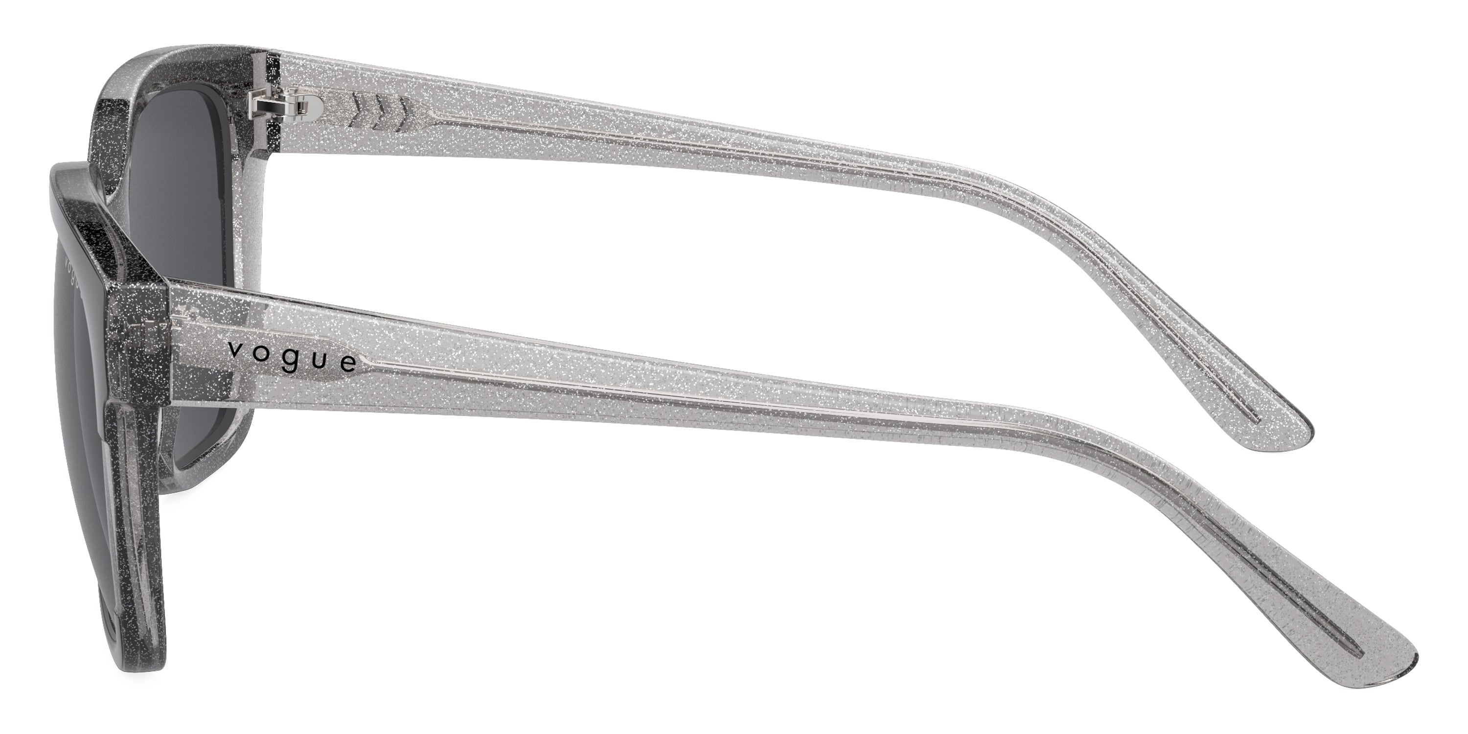vogue eyewear VO5558S 313387 55 - Black/Transparent Gray Glitter / Dark Gray