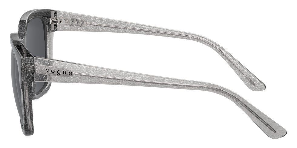 vogue eyewear VO5558S 313387 55 - Black/Transparent Gray Glitter / Dark Gray