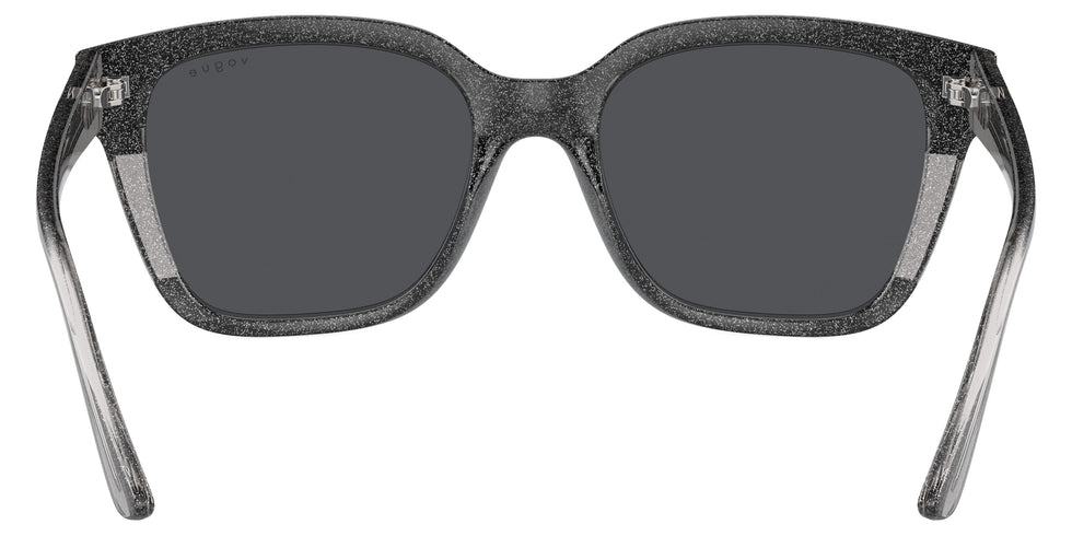 vogue eyewear VO5558S 313387 55 - Black/Transparent Gray Glitter / Dark Gray