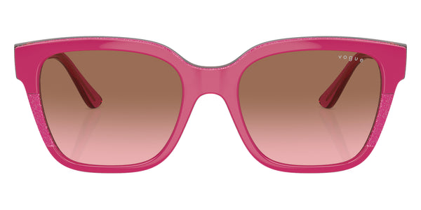 Cherry/Transparent Fuchsia Glitter / Pink Gradient Brown / 55-19-140