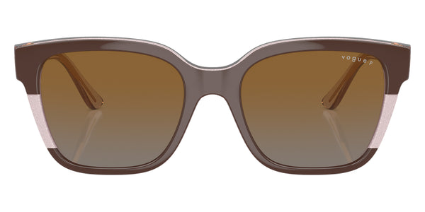 Brown/Transparent Rose Glitter / Gray Gradient Brown Polarized / 55-19-140