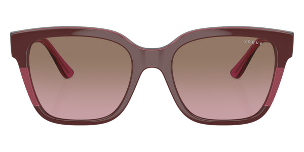 Top Bordeaux/Transparent Fuchsia Glitter / Violet Gradient Brown / 55-19-140