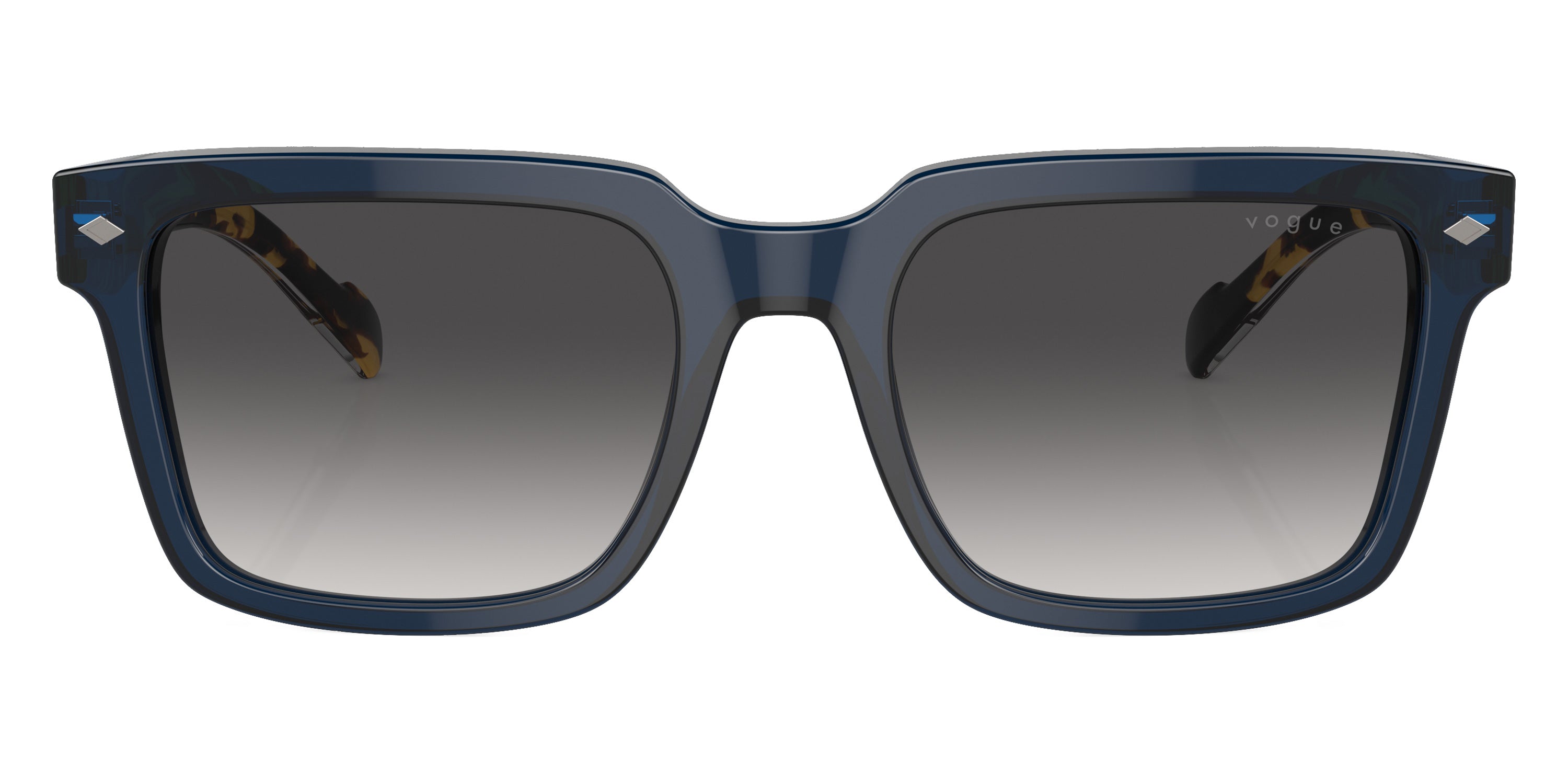 vogue eyewear VO5573S 31438G 55 - Transparent Blue/Top Crystal/Yellow Havana / Gray Gradient Black