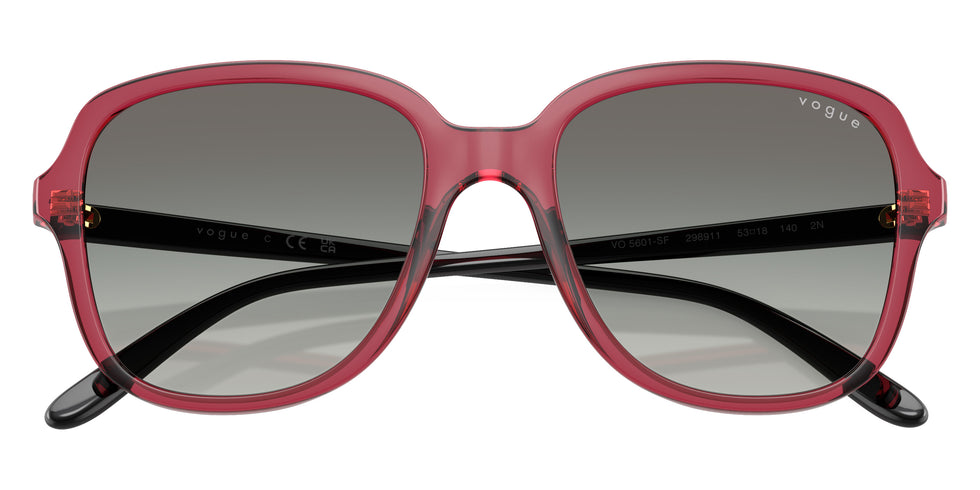 vogue eyewear VO5601SF 298911 53 - Transparent Cherry/Black / Gradient Gray