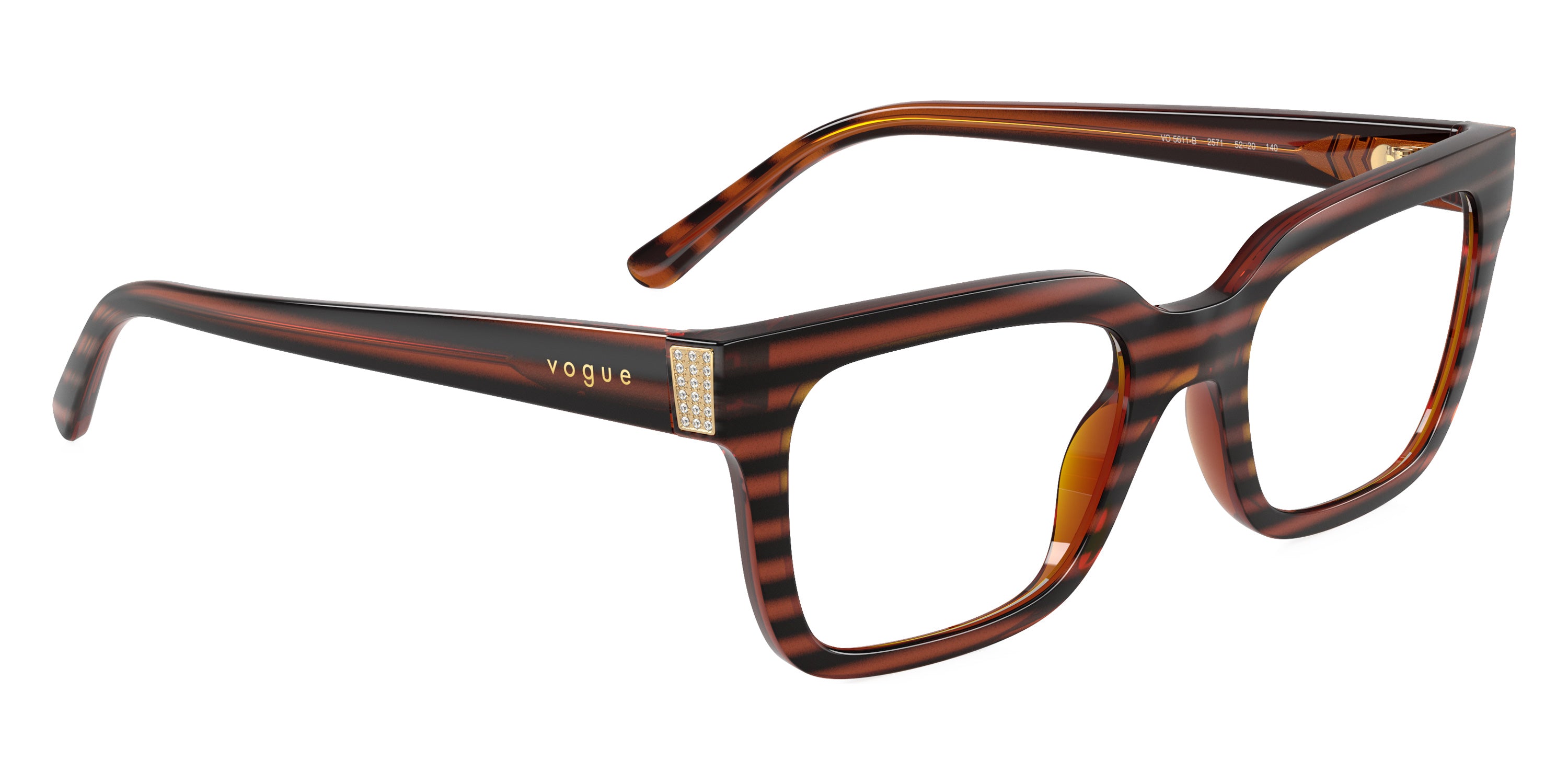 vogue eyewear VO5611B 2571 50 - Striped Brown Havana
