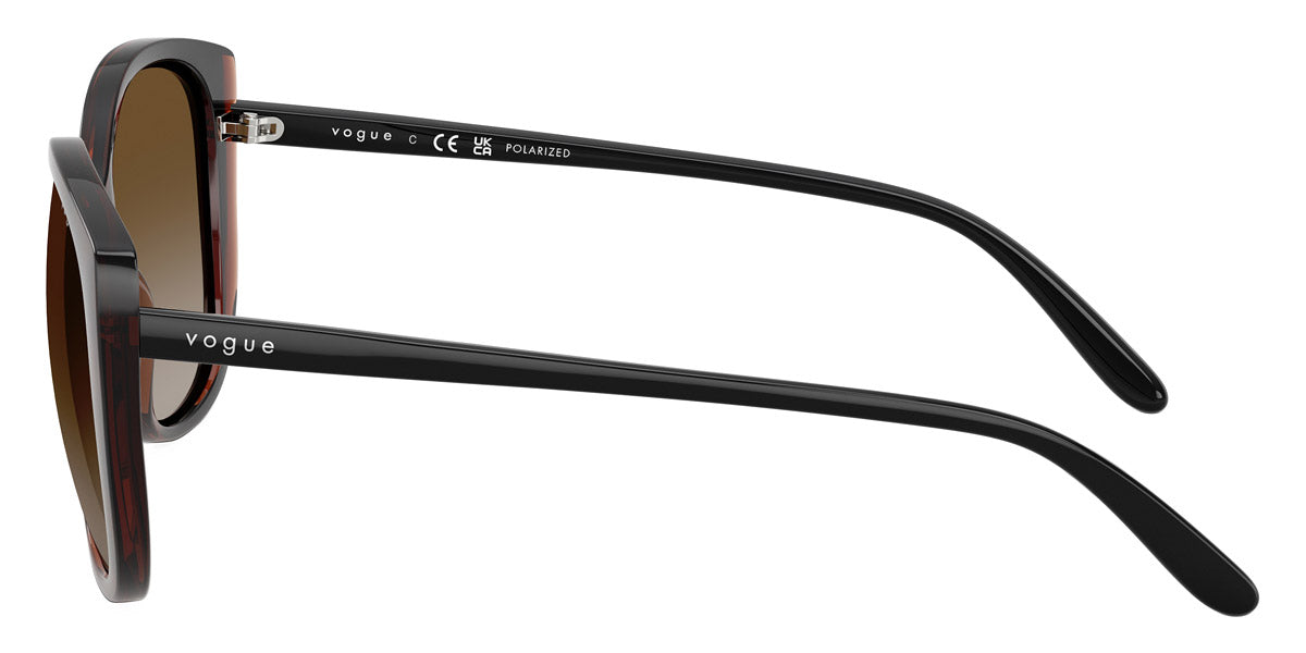 vogue eyewear VO5623S 2386T5 55 - Top Dark Havana/Light Brown/Black / Gray Gradient Brown Polarized