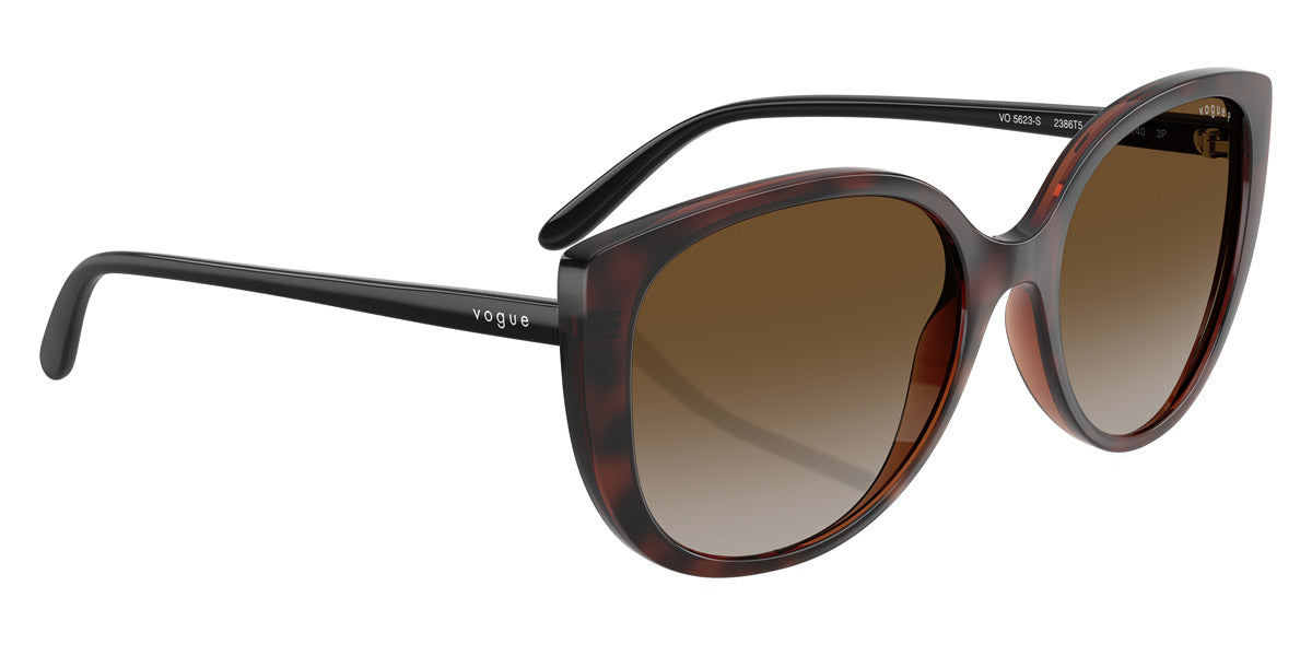vogue eyewear VO5623S 2386T5 55 - Top Dark Havana/Light Brown/Black / Gray Gradient Brown Polarized
