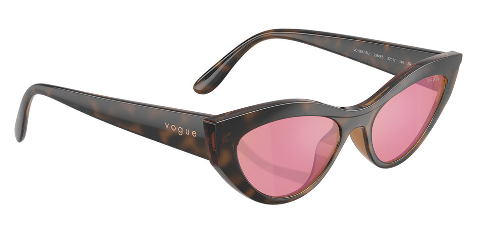 vogue eyewear VO5637SU 2386F6 52 - Top Havana/Light Brown / Pink Dark Mirrored Red
