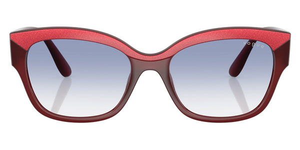 Top Red/Opal Red / Clear Gradient Light Blue / 55-18-140