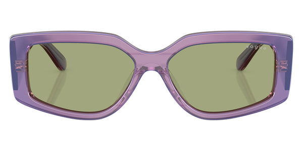 Transparent Pearl Purple / Green / 55-15-140