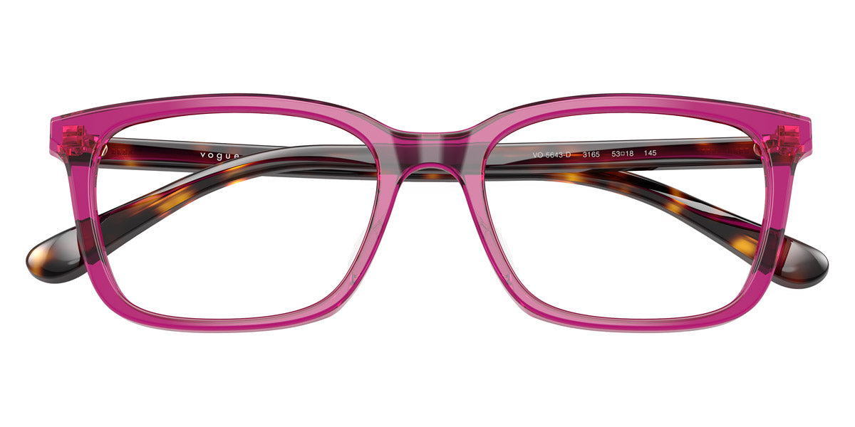 vogue eyewear VO5643D 3165 53 - Transparent Violet/Dark Havana
