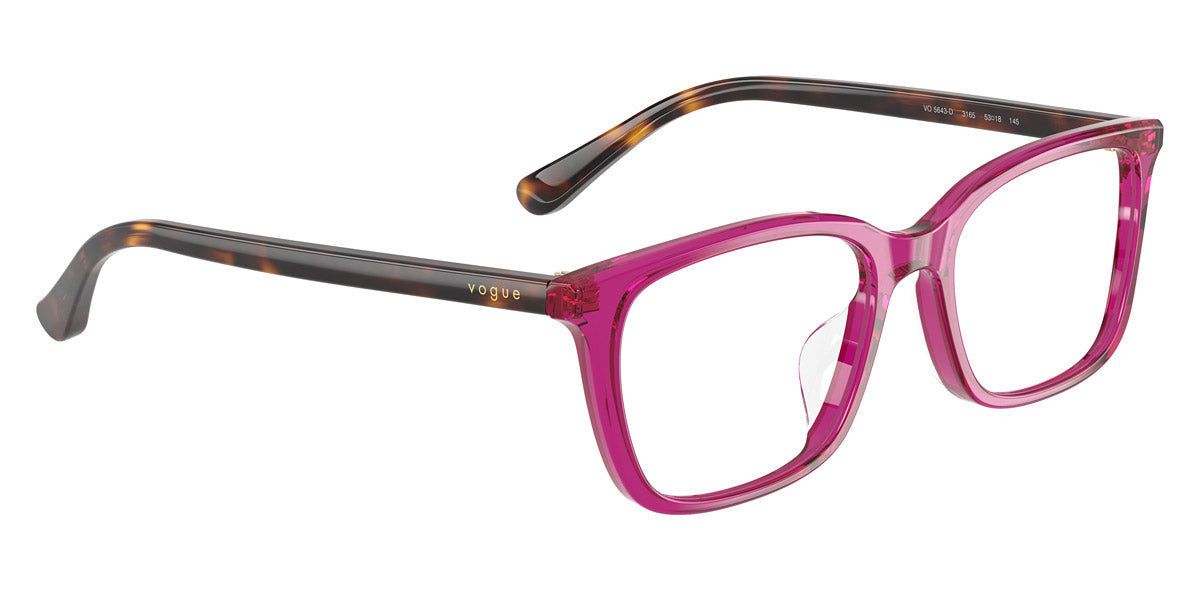 vogue eyewear VO5643D 3165 53 - Transparent Violet/Dark Havana