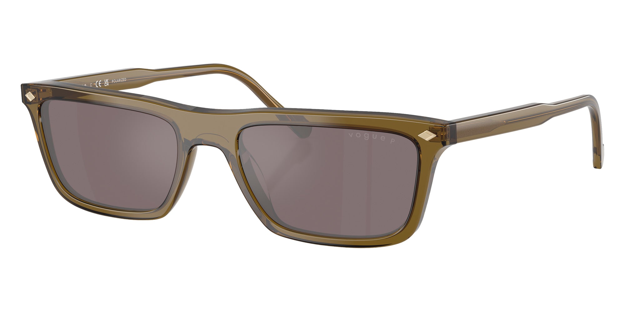 vogue eyewear VO5687S 3260LB 55 - Transparent Olive Green / Pink Mirrored Silver Polarized #id:vo5687s3260lb_s:102105