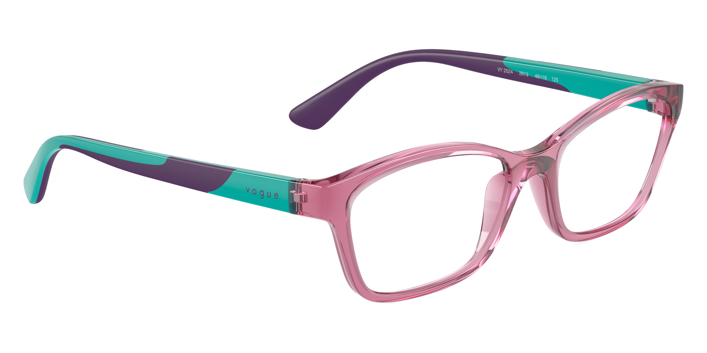 vogue eyewear VY2024 2613 47 - Transparent Dark Pink/Light Green/Violet Rubber