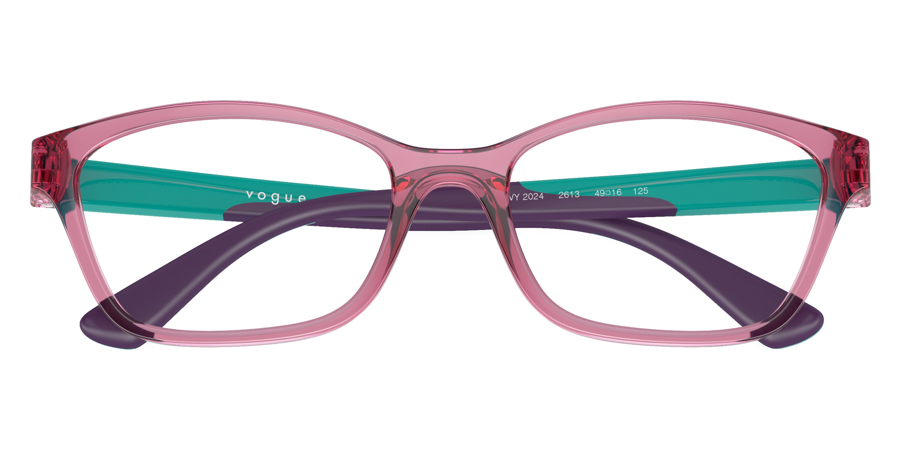 vogue eyewear VY2024 2613 47 - Transparent Dark Pink/Light Green/Violet Rubber