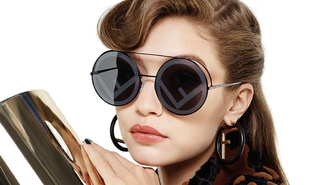 Fendi FF cat-eye gold-tone optical glasses