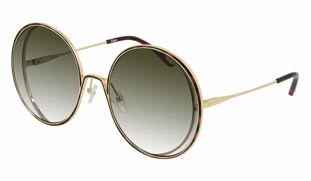 CH0037S Chloé round sunglasses in refined metal frame