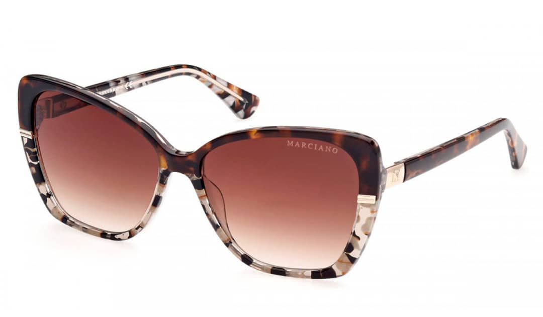 Marciano sunglasses GM0819 featuring butterfly shape and multicolored plastic frame
