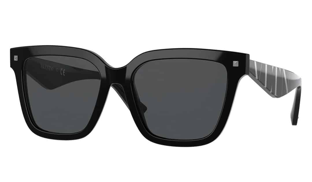 Square-shaped black Valentino sunglasses VA4084F