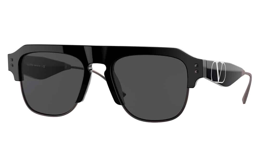 Valentino square-shaped sunglasses in black VA4085
