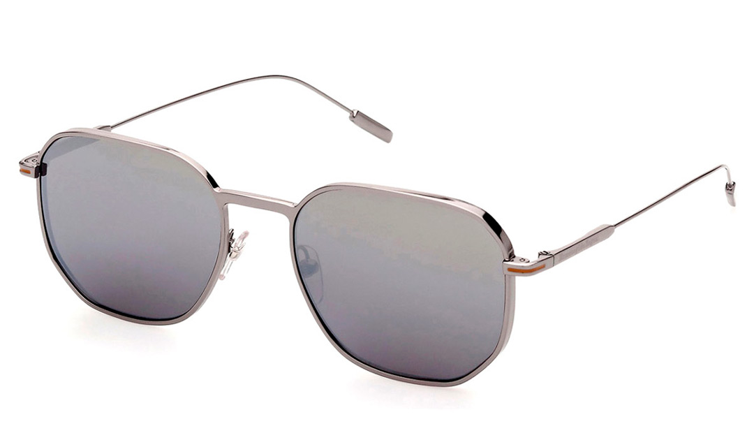 Round metal frame EZ0192 from Ermenegildo Zegna FW 2021 Collection