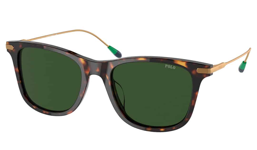 POLO PH4179U Sunglasses Tortoise frame paired with green lenses